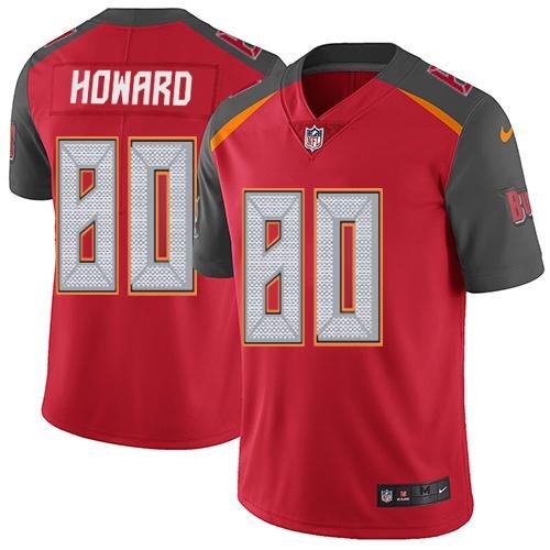 Nike Buccaneers #80 O. J. Howard Red Team Color Stitched NFL Vapor Untouchable Limited Jersey - TBB56