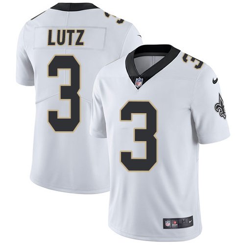 Nike Saints #3 Wil Lutz White Stitched NFL Vapor Untouchable Limited Jersey - NOS265