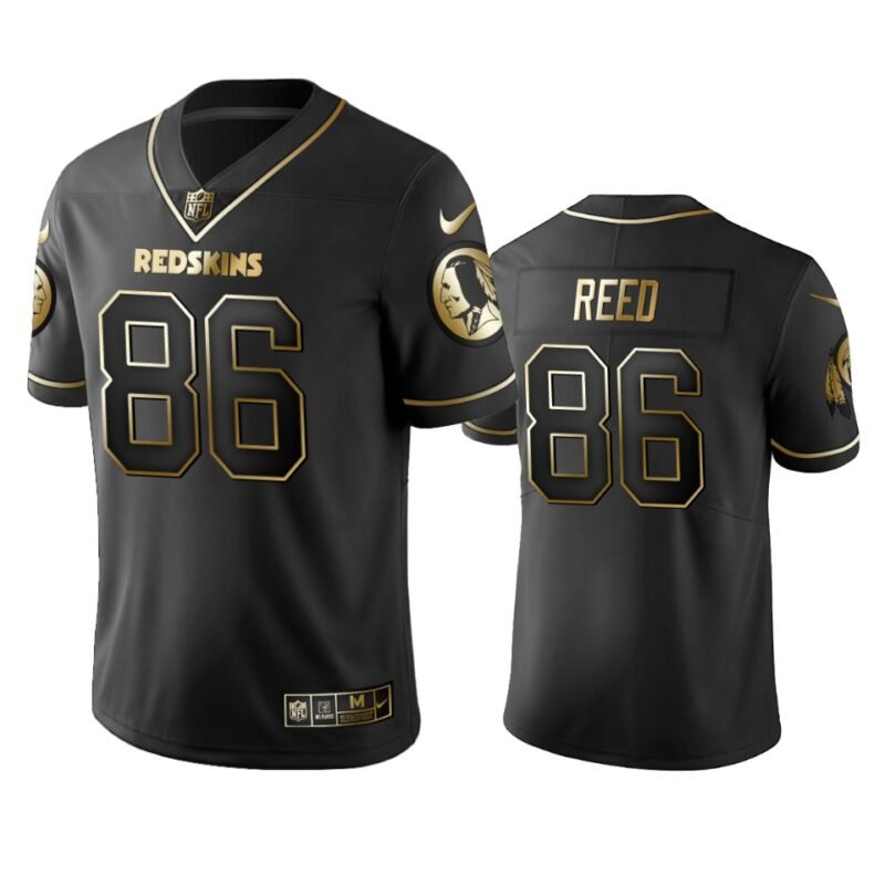 Redskins #86 Jordan Reed Stitched NFL Vapor Untouchable Limited Black Golden Jersey - WAC50