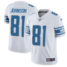 Nike Lions #81 Calvin Johnson White Stitched NFL Vapor Untouchable Limited Jersey - DTL163