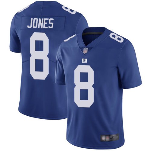 Nike Giants #8 Daniel Jones Royal Blue Team Color Stitched NFL Vapor Untouchable Limited Jersey - NYG256