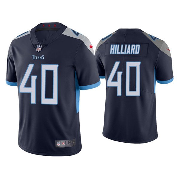 Navy Tennessee Titans #40 Dontrell Hilliard Vapor Untouchable Stitched Jersey - TNT122