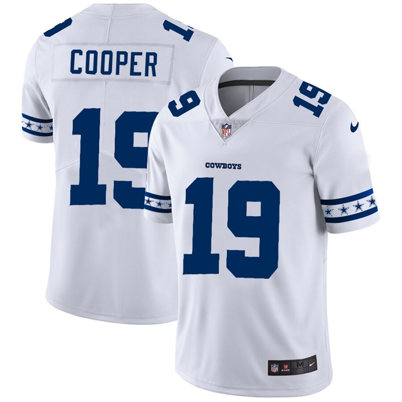 Dallas Cowboys #19 Amari Cooper Nike White Team Logo Vapor Limited NFL Jersey - DLC276