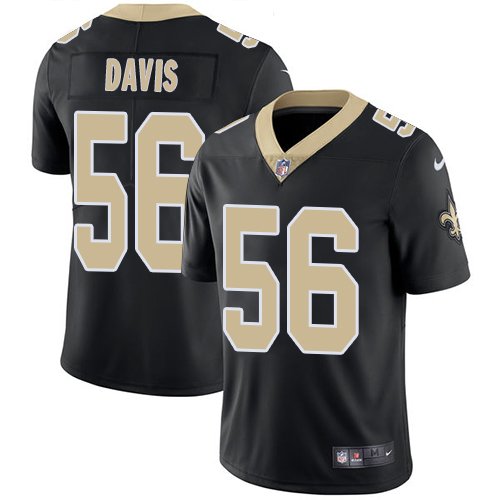 Nike Saints #56 DeMario Davis Black Team Color Stitched NFL Vapor Untouchable Limited Jersey - NOS64