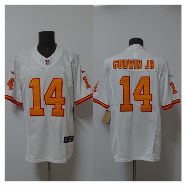 White Tampa Bay Buccaneers #14 Chris Godwin Jr. 2025 F.U.S.E. Vapor Limited Stitched Jersey - TBB64