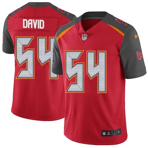 Nike Buccaneers #54 Lavonte David Red Team Color Stitched NFL Vapor Untouchable Limited Jersey - TBB210