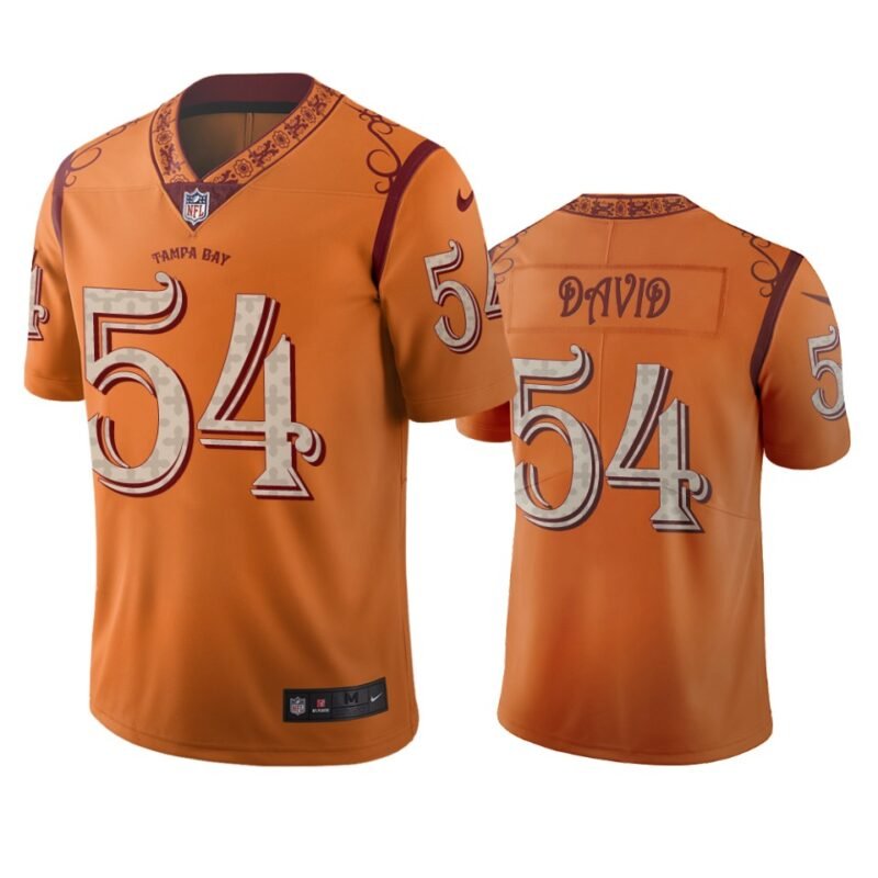 Tampa Bay Buccaneers #54 Lavonte David Orange Vapor Limited City Edition Jersey - TBB08