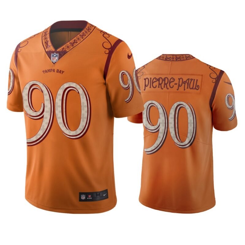 Tampa Bay Buccaneers #90 Jason Pierre-Paul Orange Vapor Limited City Edition Jersey - TBB200