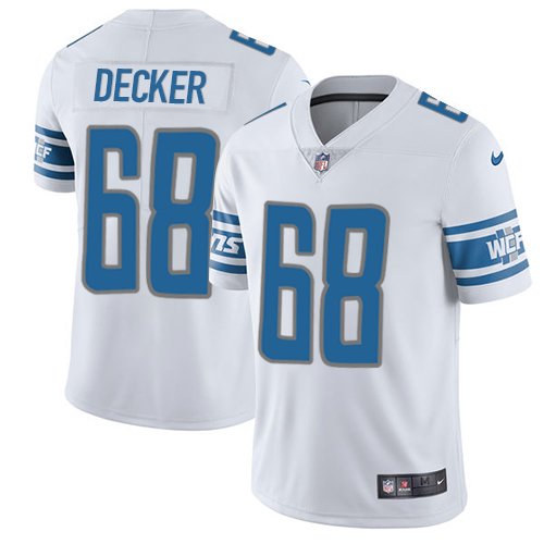 Nike Lions #68 Taylor Decker White Stitched NFL Vapor Untouchable Limited Jersey - DTL283