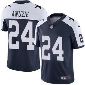 Nike Cowboys #24 Chidobe Awuzie Navy Blue Thanksgiving Stitched NFL Vapor Untouchable Limited Throwback Jersey - DLC238