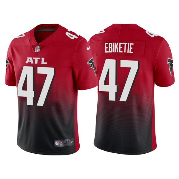 Red/Black Atlanta Falcons #47 Arnold Ebiketie Vapor Untouchable Limited Stitched Jersey - AFJ199