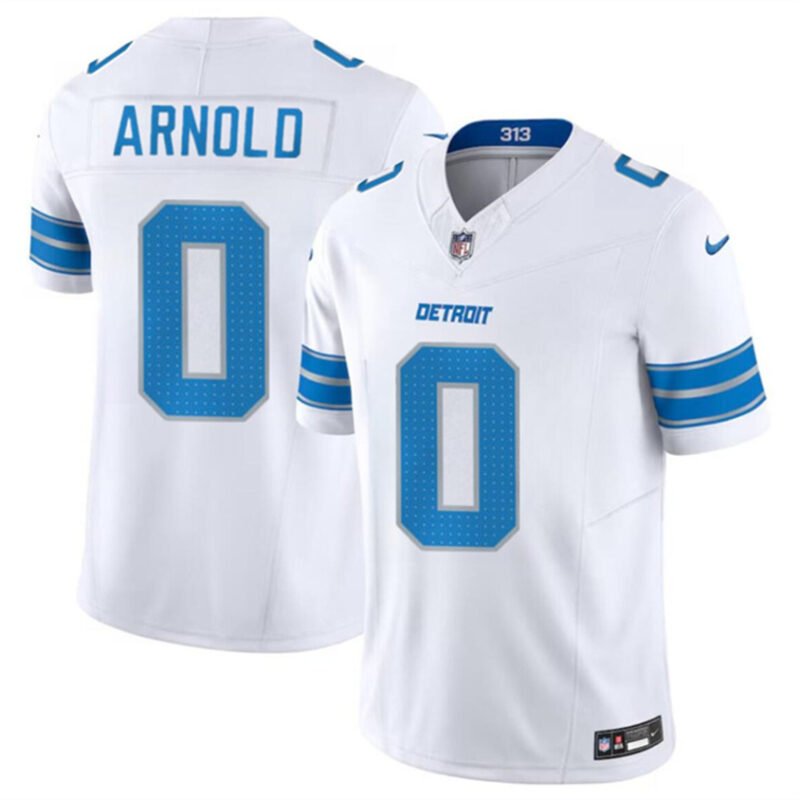 White Detroit Lions #0 Terrion Arnold 2024 Draft F.U.S.E. Vapor Untouchable Limited Stitched Jersey - DTL31