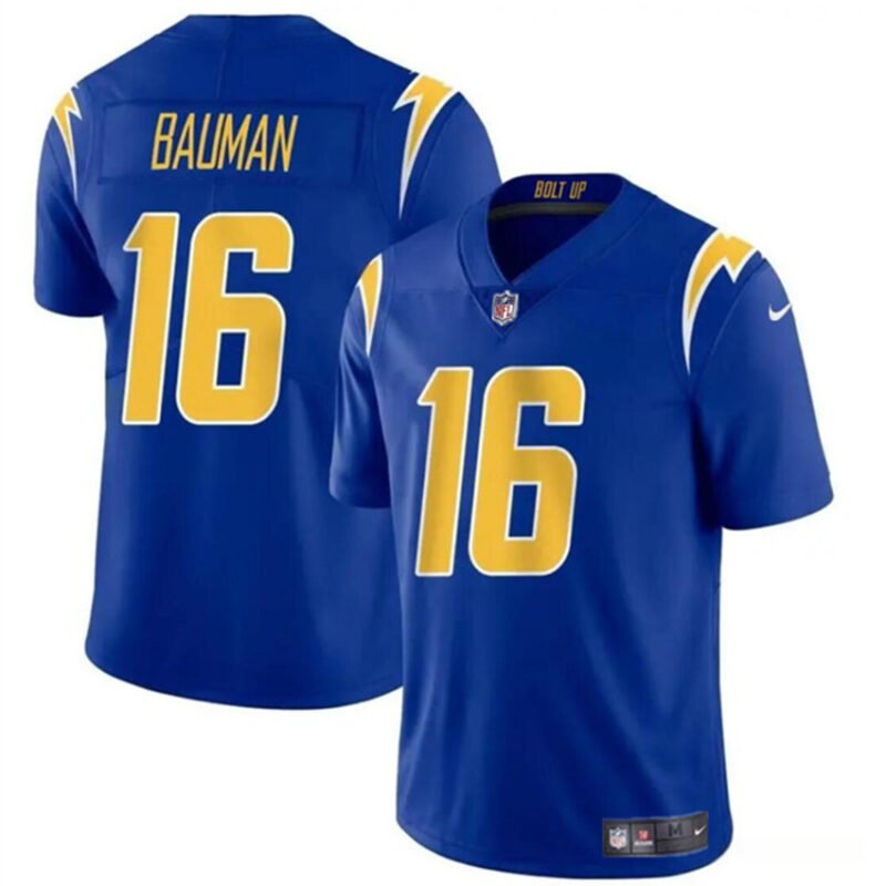 Royal Los Angeles Chargers #16 Casey Bauman 2024 Vapor Limited Stitched Football Jersey - LCJ212