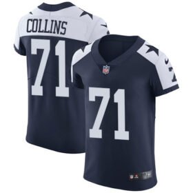 Nike Cowboys #71 La'el Collins Navy Blue Thanksgiving Stitched NFL Vapor Untouchable Throwback Elite Jersey - DLC439