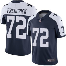 Nike Cowboys #72 Travis Frederick Navy Blue Thanksgiving Stitched NFL Vapor Untouchable Limited Throwback Jersey - DLC219