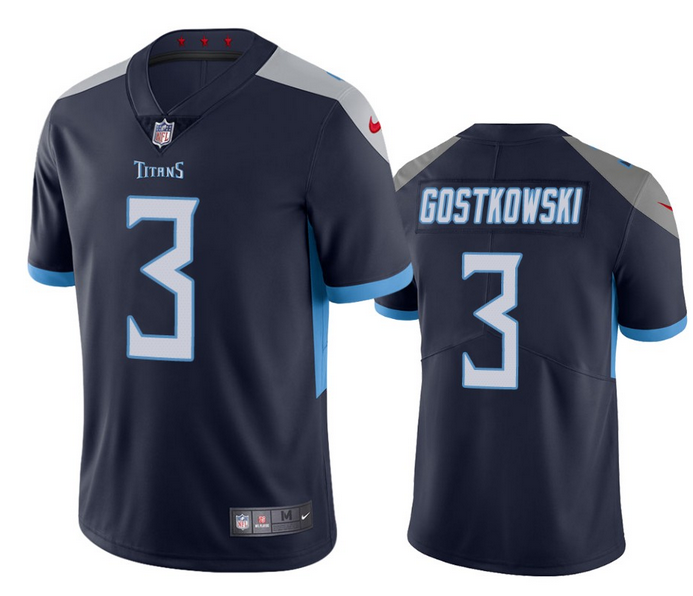 Navy Tennessee Titans #3 Stephen Gostkowski Vapor Untouchable Stitched Jersey - TNT88