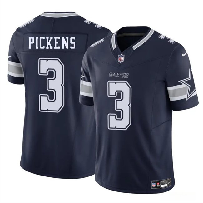 Navy Dallas Cowboys #3 George pickens 2025 F.U.S.E Vapor Untouchable Limited Stitched Football Jersey - DLC452