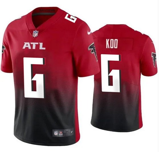 Atlanta Falcons #6 Younghoe Koo New Black/Red Vapor Untouchable Limited Stitched Jersey - AFJ183