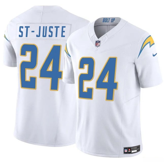 White Los Angeles Chargers #24 Benjamin St-Juste 2024 F.U.S.E Vapor Limited Stitched Football Jersey - LCJ44