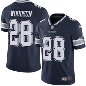 Nike Cowboys #28 Darren Woodson Navy Blue Team Color Stitched NFL Vapor Untouchable Limited Jersey - DLC250