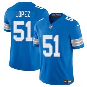 Blue Detroit Lions #51 Roy Lopez 2025 F.U.S.E. Vapor Limited Stitched Jersey - DTL161