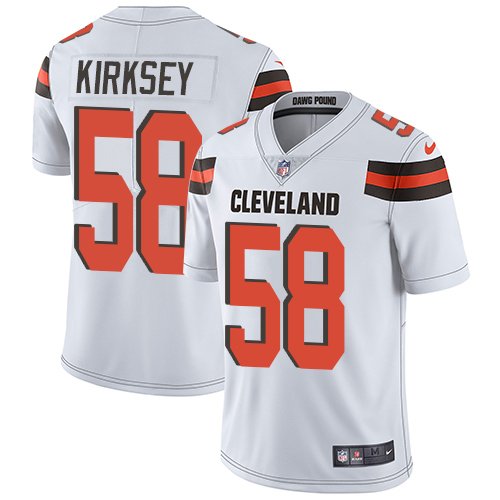 Nike Browns #58 Christian Kirksey White Stitched NFL Vapor Untouchable Limited Jersey - CLB56
