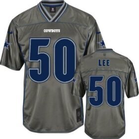Nike Cowboys #50 Sean Lee Grey Stitched NFL Elite Vapor Jersey - DLC345