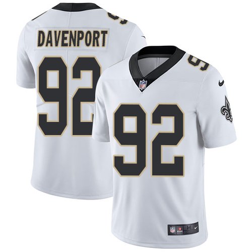 Nike Saints #92 Marcus Davenport White Stitched NFL Vapor Untouchable Limited Jersey - NOS220