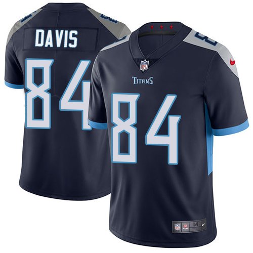 Nike Titans #84 Corey Davis Navy Blue Team Color Stitched NFL Vapor Untouchable Limited Jersey - TNT116