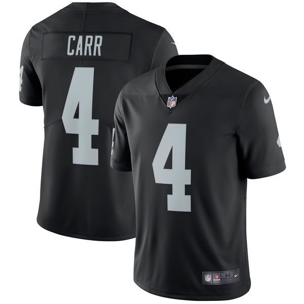 Oakland Raiders #4 Derek Carr Nike Black Vapor Untouchable Limited Stitched NFL Jersey - LVR22