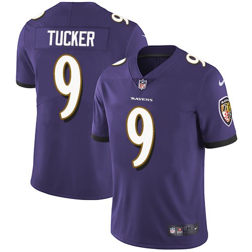 Nike Ravens #9 Justin Tucker Purple Team Color Stitched NFL Vapor Untouchable Limited Jersey - BRJ276