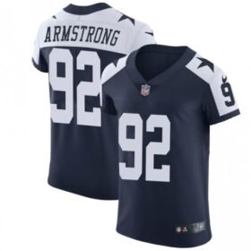 Nike Cowboys #92 Dorance Armstrong Navy Blue Thanksgiving Stitched NFL Vapor Untouchable Throwback Elite Jersey - DLC67