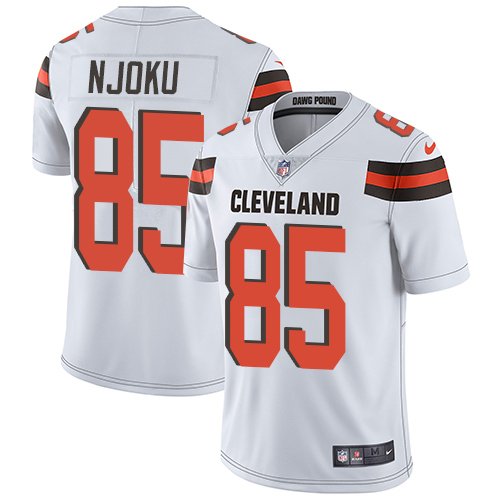 Nike Browns #85 David Njoku White Stitched NFL Vapor Untouchable Limited Jersey - CLB301