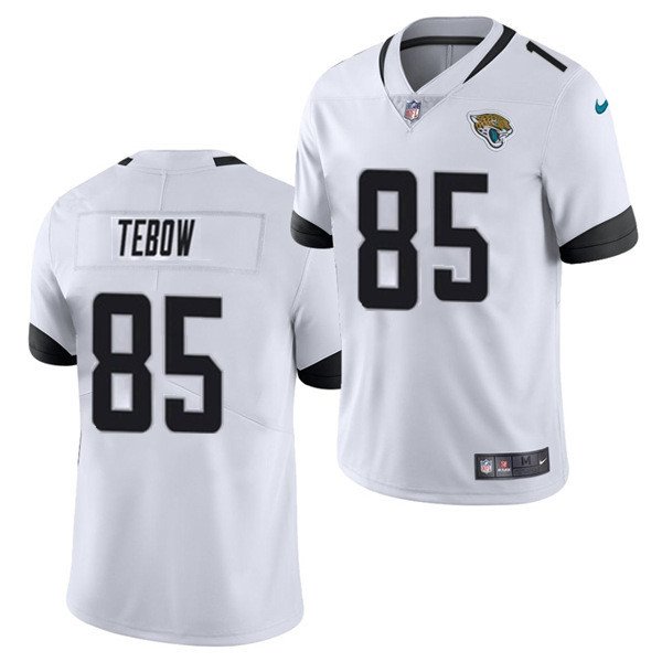 White Jacksonville Jaguars #85 Tim Tebow 2021 NFL Draft Vapor Untouchable Limited Stitched Jersey - JVG154