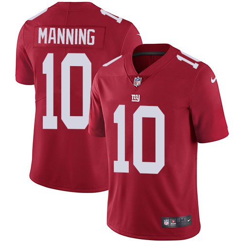 Nike Giants #10 Eli Manning Red Alternate Stitched NFL Vapor Untouchable Limited Jersey - NYG288