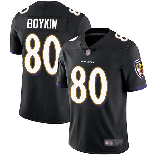 Nike Ravens #80 Miles Boykin Black Alternate Stitched NFL Vapor Untouchable Limited Jersey - BRJ223