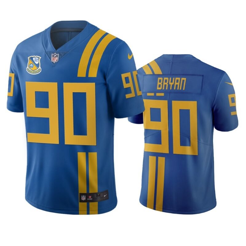 Jacksonville Jaguars #90 Taven Bryan Royal Vapor Limited City Edition NFL Jersey - JVG07