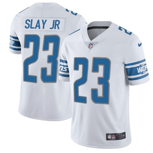 Nike Lions #23 Darius Slay Jr White Stitched NFL Vapor Untouchable Limited Jersey - DTL86