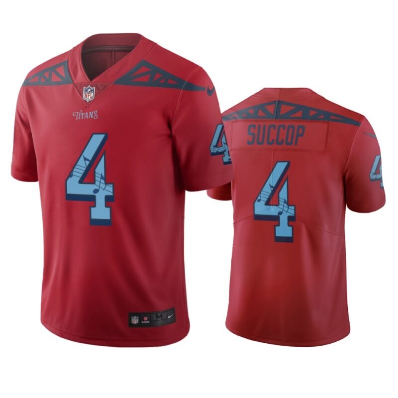 Tennessee Titans #4 Ryan Succop Red Vapor Limited City Edition NFL Jersey - TNT52