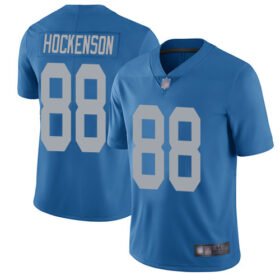 Nike Lions #88 T.J. Hockenson Blue Throwback Stitched NFL Vapor Untouchable Limited Jersey - DTL42