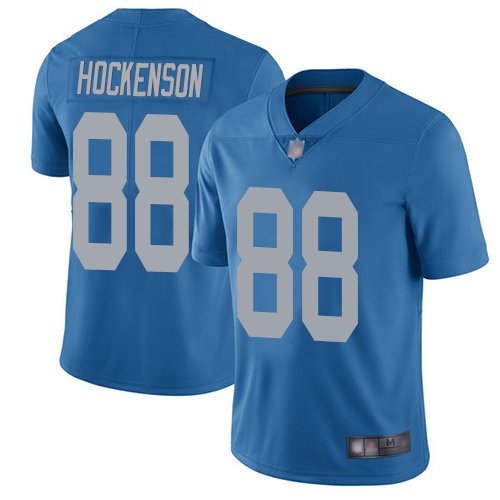 Nike Lions #88 T.J. Hockenson Blue Throwback Stitched NFL Vapor Untouchable Limited Jersey - DTL42