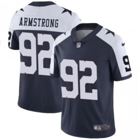 Nike Cowboys #92 Dorance Armstrong Navy Blue Thanksgiving Stitched NFL Vapor Untouchable Limited Throwback Jersey - DLC331