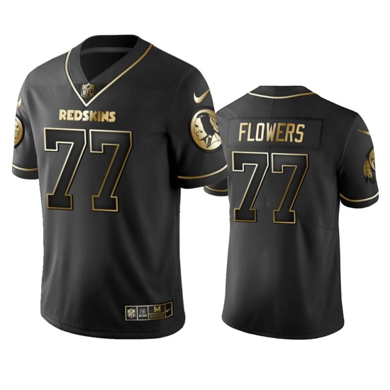 Redskins #77 Ereck Flowers Stitched NFL Vapor Untouchable Limited Black Golden Jersey - WAC165
