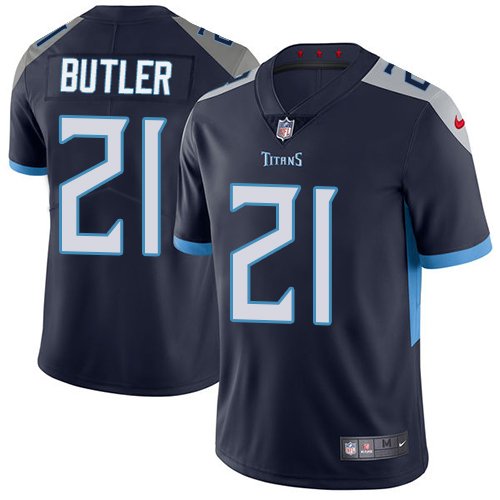 Nike Titans #21 Malcolm Butler Navy Blue Team Color Stitched NFL Vapor Untouchable Limited Jersey - TNT115