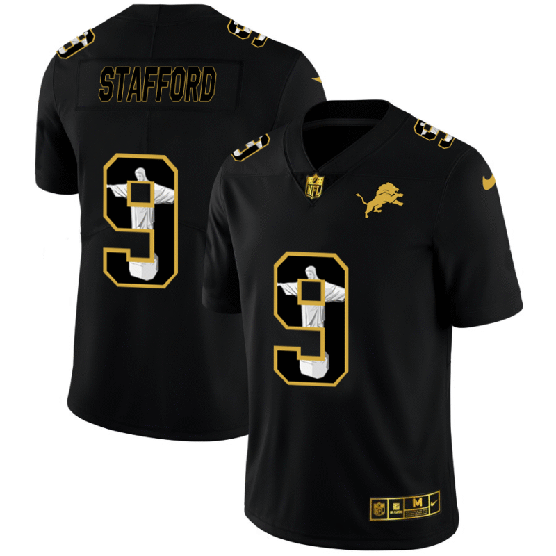Detroit Lions #9 Matthew Stafford Nike Carbon Black Vapor Cristo Redentor Limited NFL Jersey - DTL211