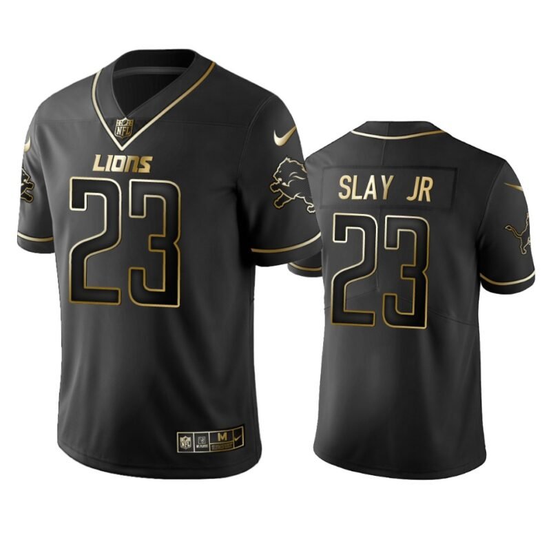 Lions #23 Darius Slay Jr Stitched NFL Vapor Untouchable Limited Black Golden Jersey - DTL175