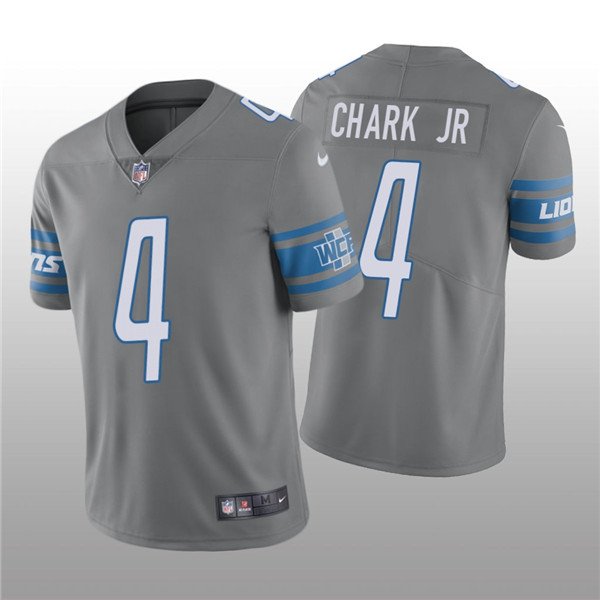Grey Detroit Lions #4 DJ Chark Jr. Vapor Untouchable Limited Stitched Jersey - DTL180