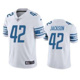 White Detroit Lions #42 Justin Jackson Vapor Untouchable Limited Stitched Jersey - DTL365