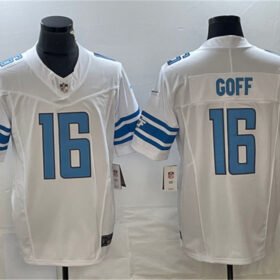 White Detroit Lions #16 Jared Goff 2023 F.U.S.E. Vapor Untouchable Limited Stitched Jersey - DTL12