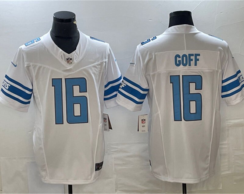 White Detroit Lions #16 Jared Goff 2023 F.U.S.E. Vapor Untouchable Limited Stitched Jersey - DTL12